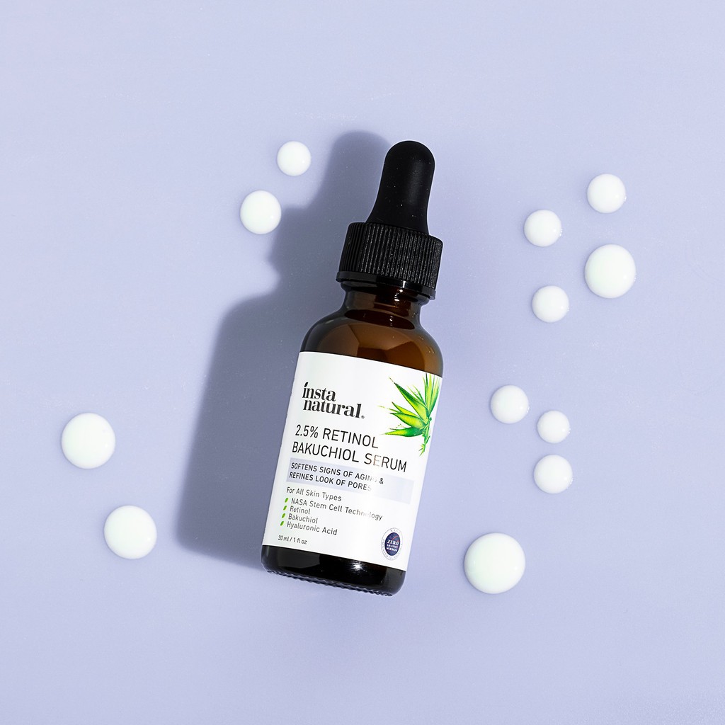 InstaNatural Serum Chống Lão Hóa 2.5% Retinol Bakuchiol 30ml/5ml