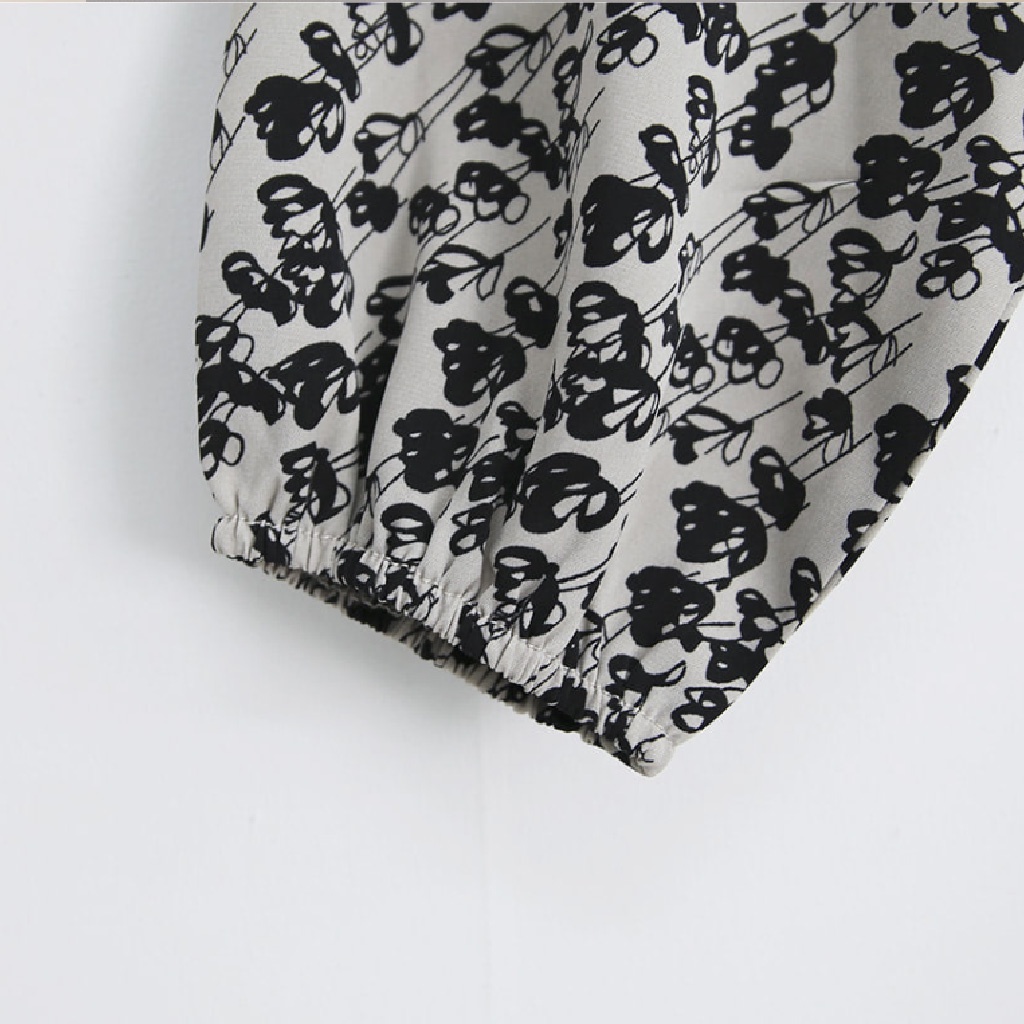 Đầm Maxi Vải Voan Dáng Rộng In Hoa Kiểu Vintage Hàn Quốc Xinh Xắn Cho Nữ