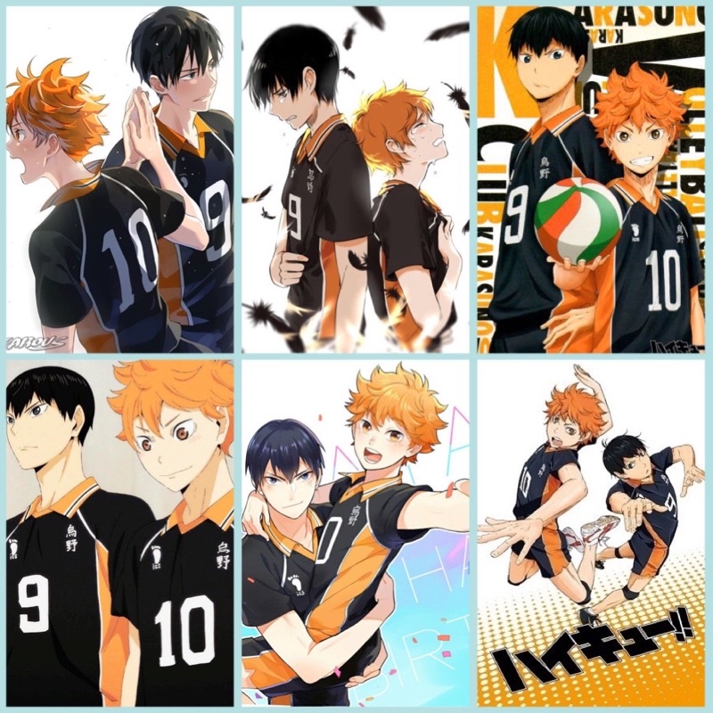 combo 3-6 poster ảnh anime haikyuu nhiều mẫu /trang dán haikyuu