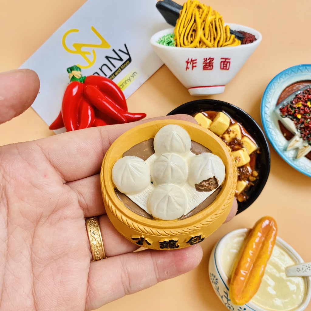 Nam châm hít dán dính trang trí tủ lạnh, lò vi ba hình ảnh các món nướng