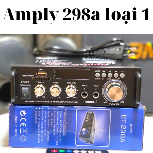Amply mini bluetooth 12v/220v BT-298a HÀNG XỊN loại 1 lắp xe hơi, oto chuyên nghe nhạc