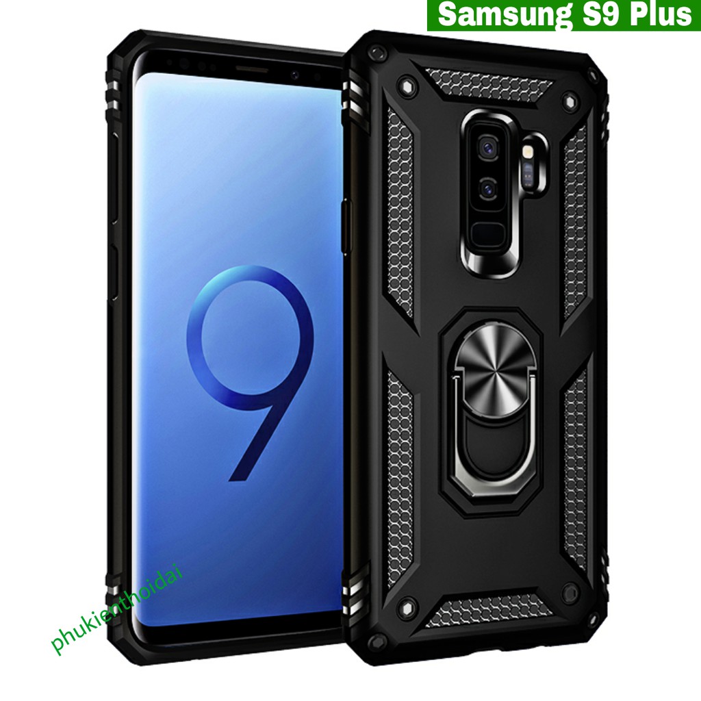 Ốp lưng Samsung S9 Plus Quân Đội Iring chống sốc nhẫn hút ô tô cao cấp