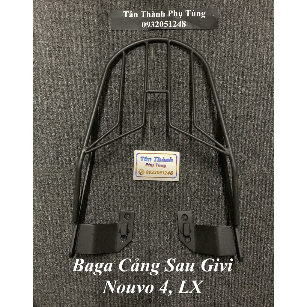Baga Cảng sau kiểu Givi gắn Nouvo 4, 5, LX - Phụ kiện xe máy