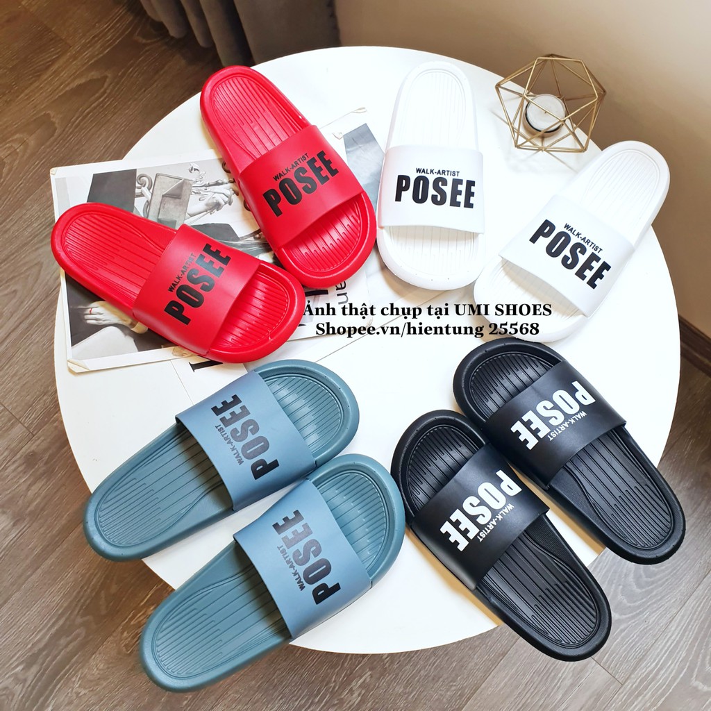 HOT 2020 LOẠI 1 ĐẾ DÀY Dép đôi nam nữ quai bản ngang POSEE Unisex hè rửa nước đế bằng trend đơn giản đi biển mới | BigBuy360 - bigbuy360.vn
