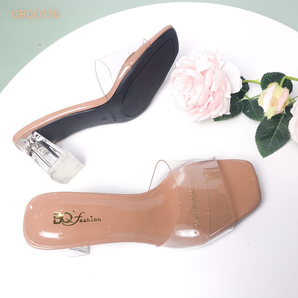 Guốc nữ BQ 34-40 ❤️FREESHIP❤️ Dép cao gót nữ quai trong gót trong trẻ trung GBQ0176