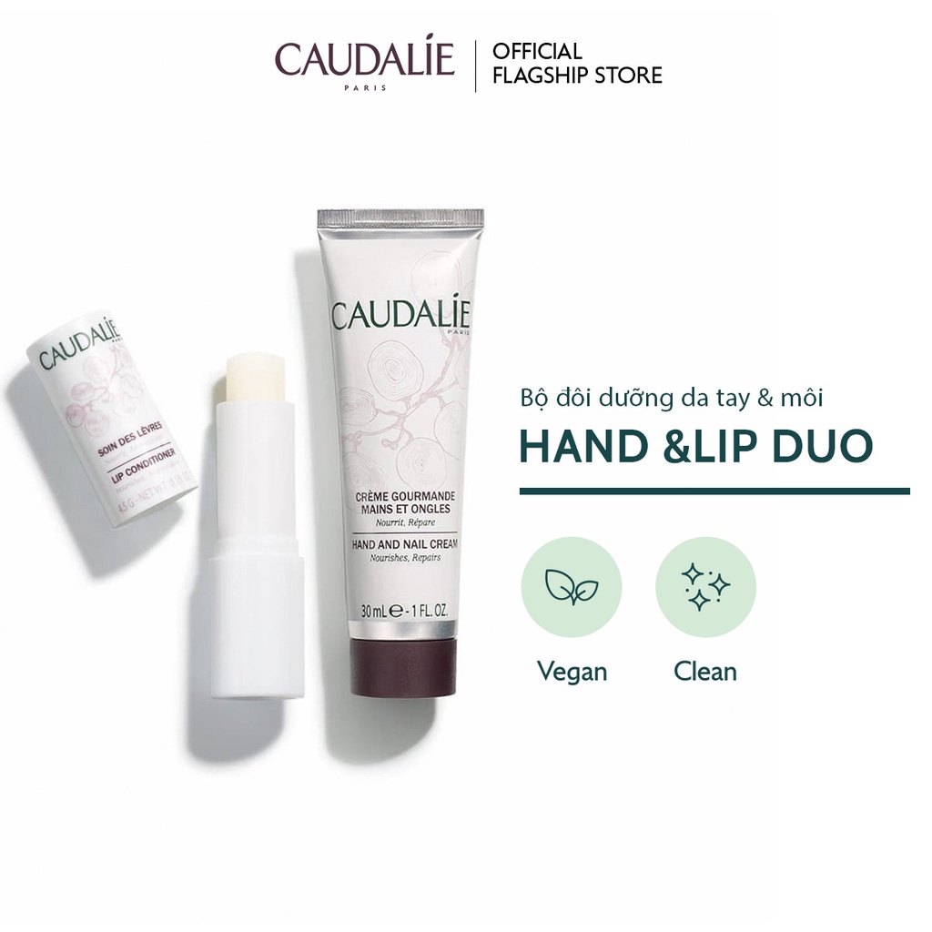 Set Dưỡng Tay Môi Caudalie Hand and Nail Cream