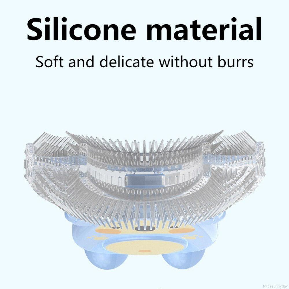 [Hàng mới về] Bàn chải đánh răng silicon hình chữ u cho bé 2-12 tuổi