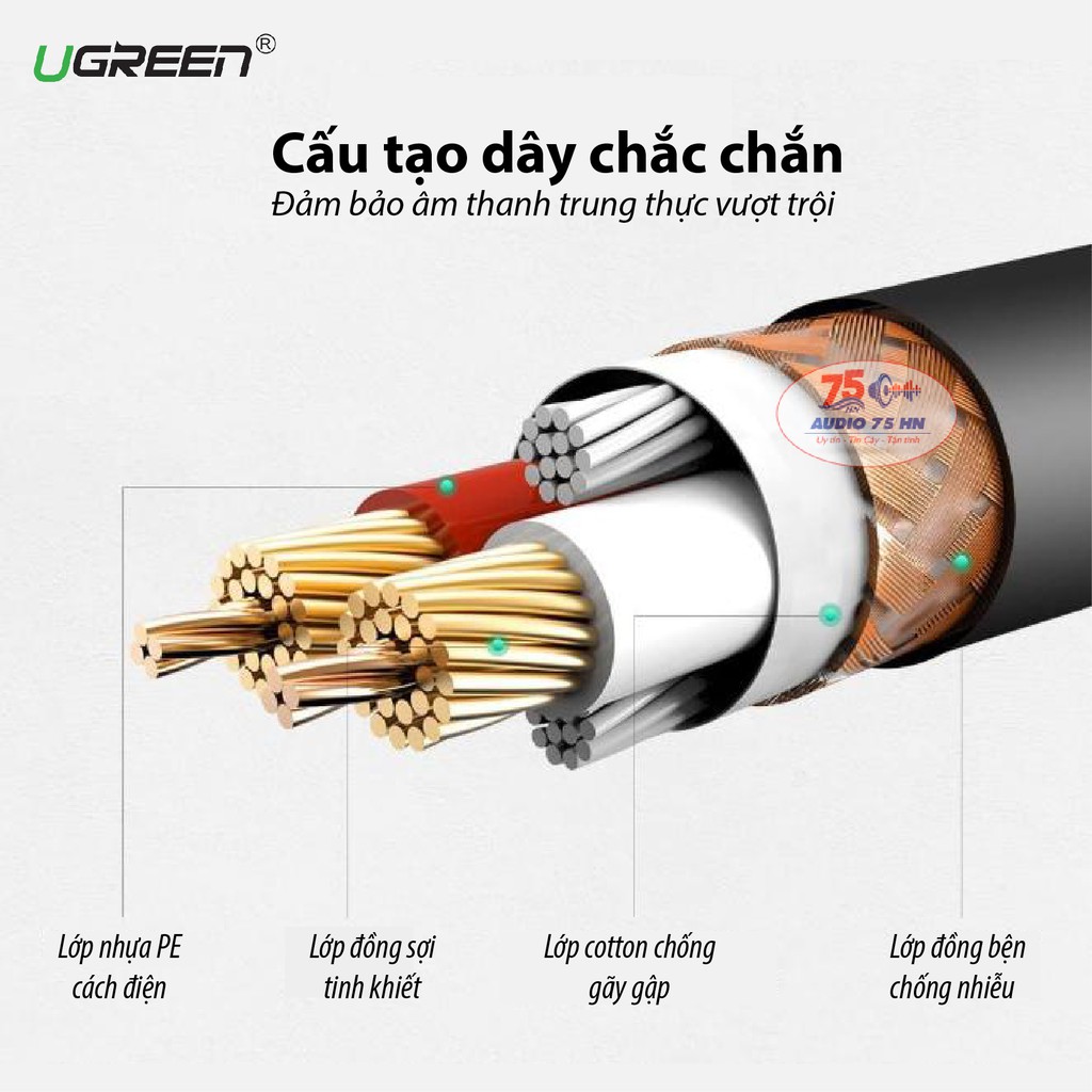 {Chính hãng} Dây Audio nối dài MIC XLR (Cannon) 6mm UGREEN AV130