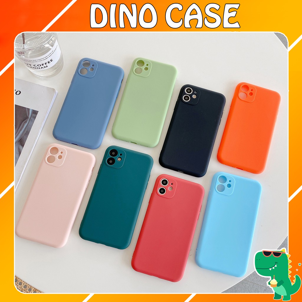 Ốp lưng iphone TPU trơn dẻo bảo vệ camera 7Plus/8Plus/X/XsMax/11/11Promax Dino Case