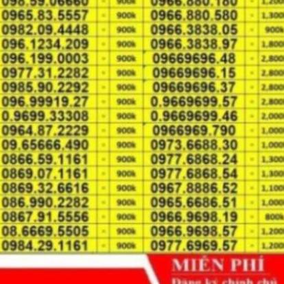 [SALE MẠNH] Sim Đẹp Phong Thủy Số Đẹp Dễ Nhớ Giá Từ 500k