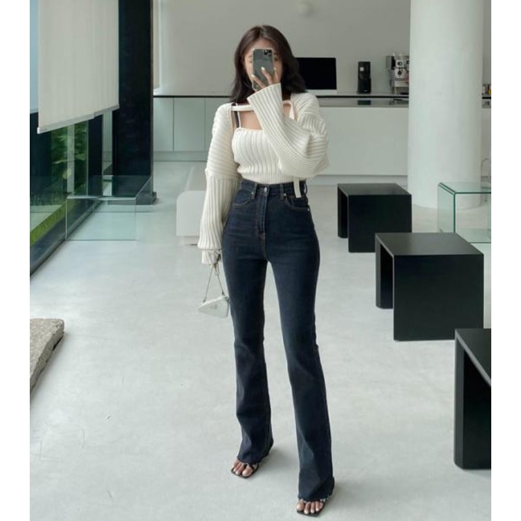 Set áo hai dây + áo khoác cardigan phong cách retro Hàn Quốc sành điệu cho nữ Xiaozhainv | BigBuy360 - bigbuy360.vn