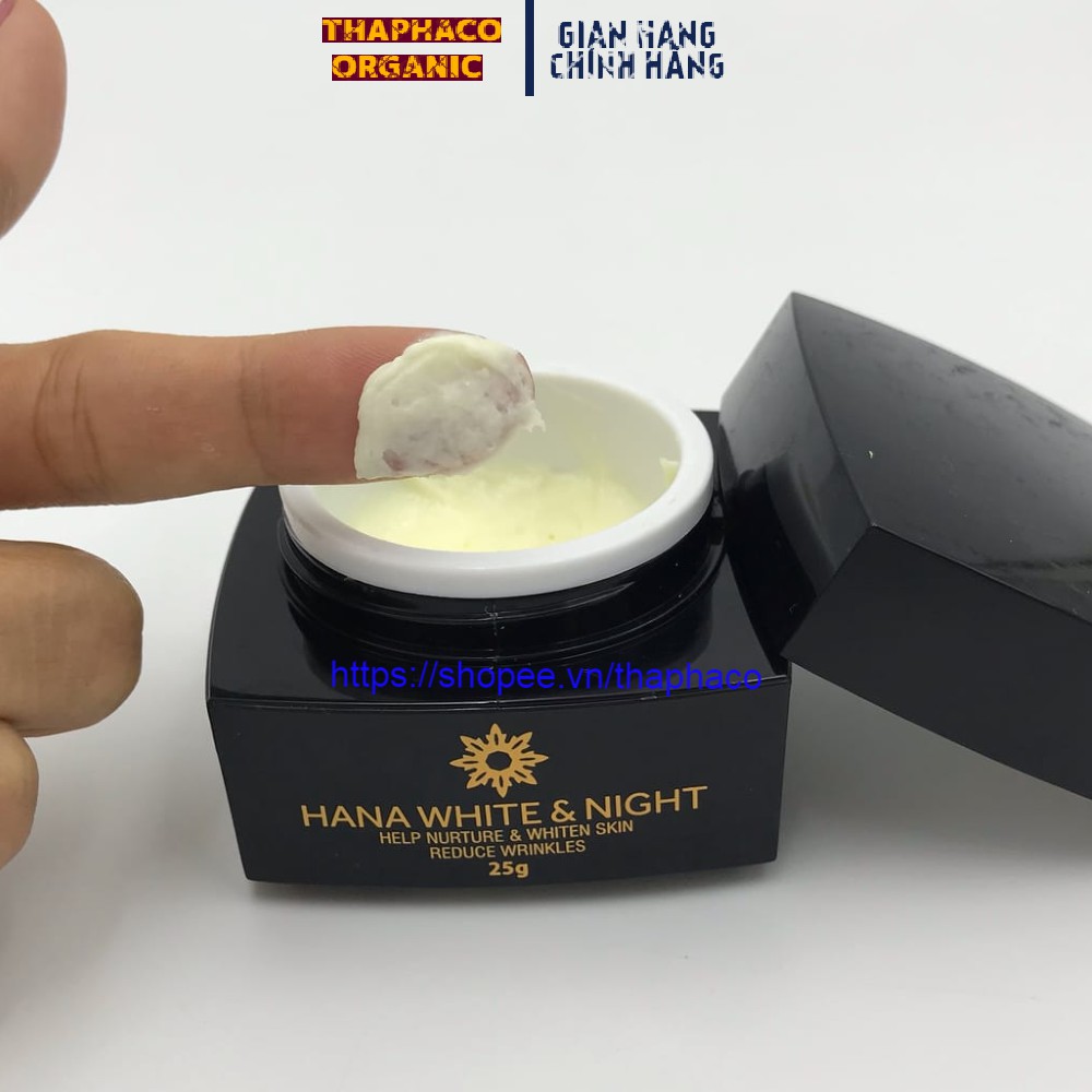 Hana White Night Hộp 25gr - Kem Dưỡng Trắng Da Ban Đêm Hanayuki Date 2023