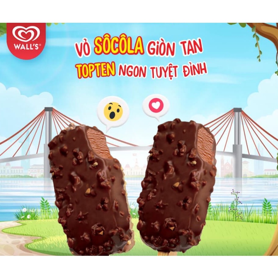 Kem Wall's Topten Vani/Socola cây 56g