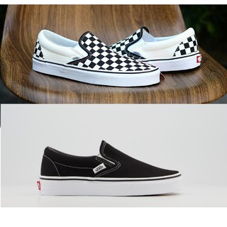 Giày Vans Chính Hãng Slip On Classic Black White (Top Best Seller)