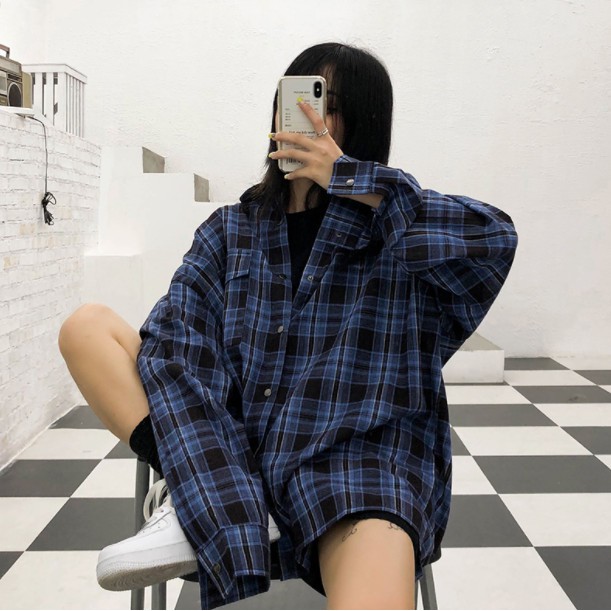 Áo sơ mi caro cotton - ẢNH THẬT
