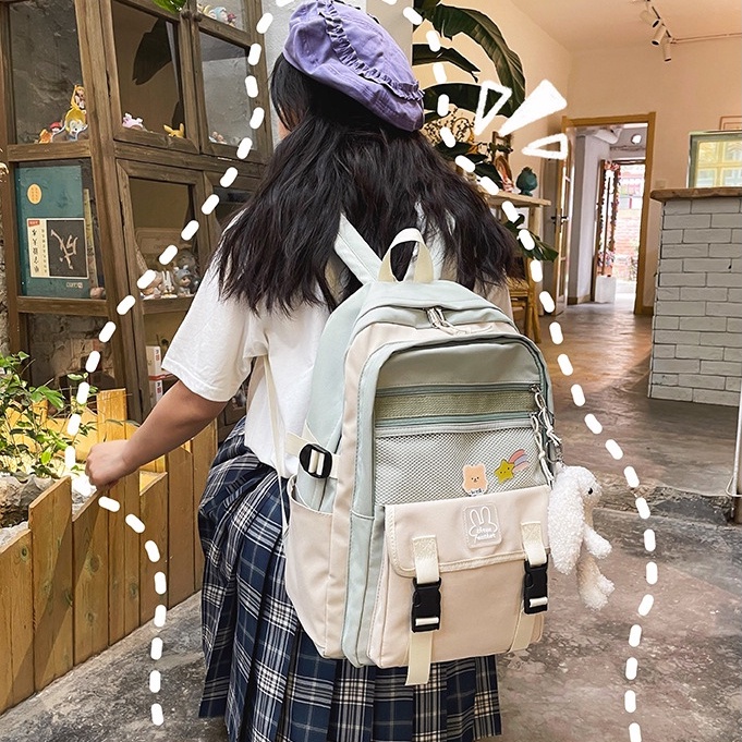 Balo đi học nữ thời trang đẹp giá rẻ ZIME cặp nam nữ dễ thương unisex chống nước