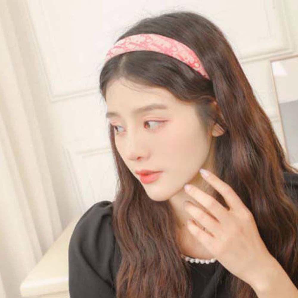 Băng Đô Cài Tóc Bằng Vải In Chữ Phong Cách Hàn Quốc Cho Nữ
