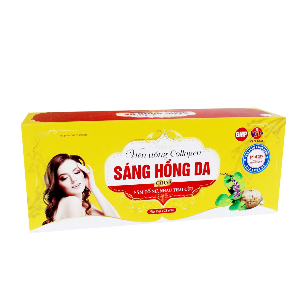 Sáng Hồng Da - Vạn Tam - Hộp 45 Viên - Bổ Sung Sâm Tố Nữ, Collagen, Nhau Thai Cừu. | BigBuy360 - bigbuy360.vn