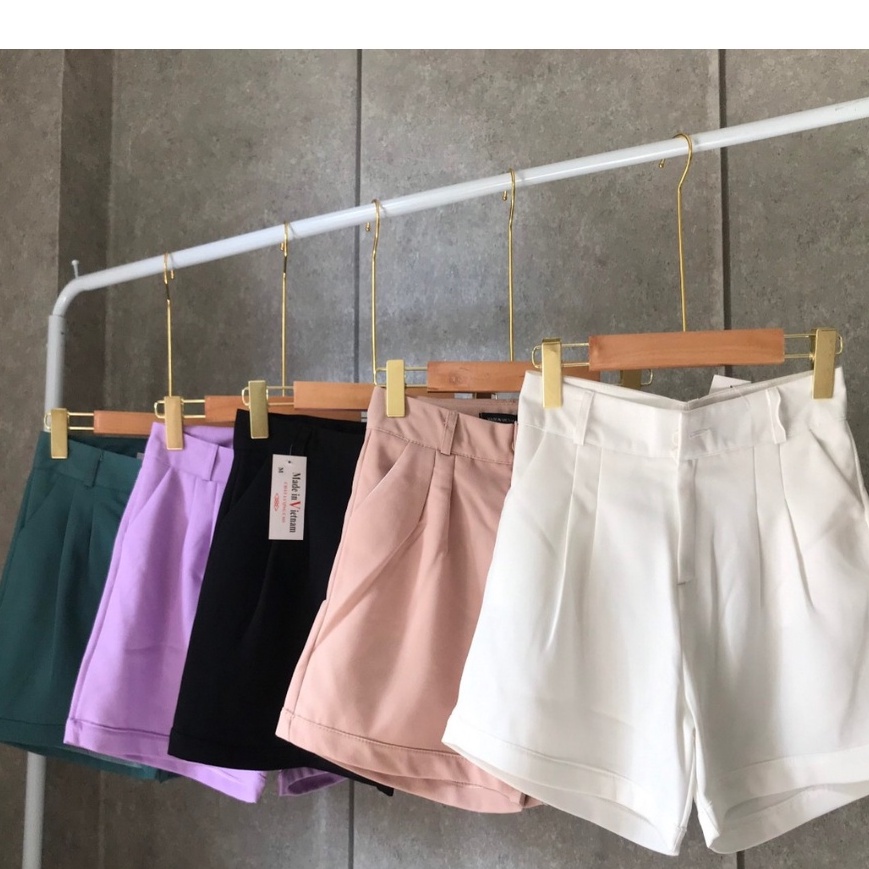 Quần Short Nữ Gập Gấu  Hàng Cao Cấp - Quần Đùi Ống Rộng Nhiều Màu Siêu Đẹp Hàng Cao Cấp