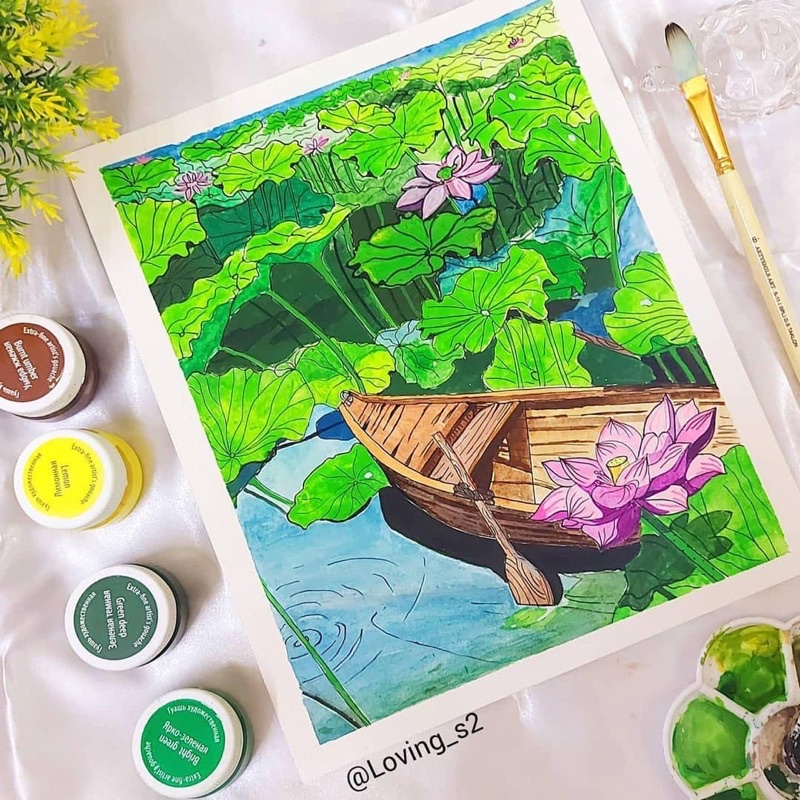 Màu Gouache hạng hoạ sĩ Sonnet 16 màu xuất xứ Nga