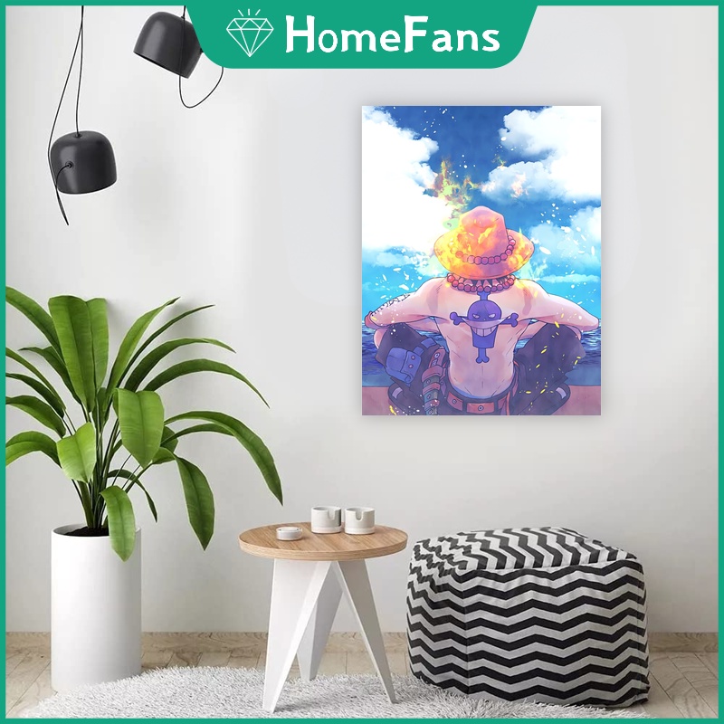 Tranh Sơn Dầu Phong Cách One Piece Kích Thước 40x50cm