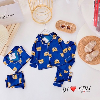 Bộ lụa gấu nâu cho bé trai và bé gái