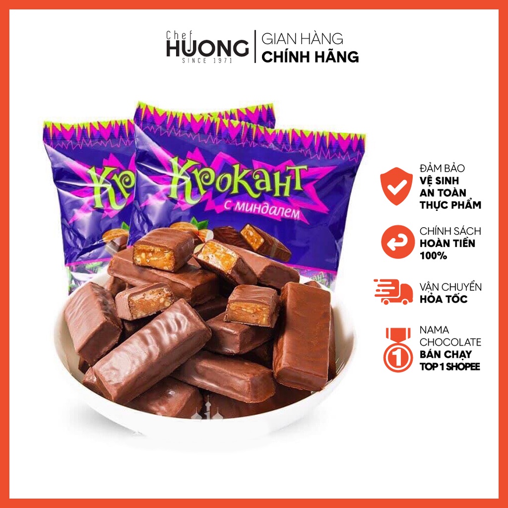 Kẹo Socola Kpokaht Chocolate Hạnh Nhân Nga 180gr