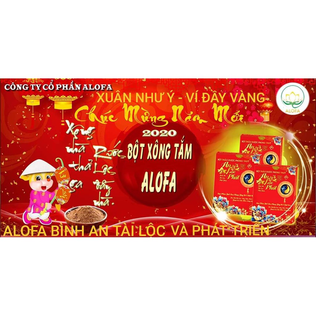 10 GÓI BỘT THẢO DƯỢC PHONG THỦY HÚT TÀI LỘC ALOFA