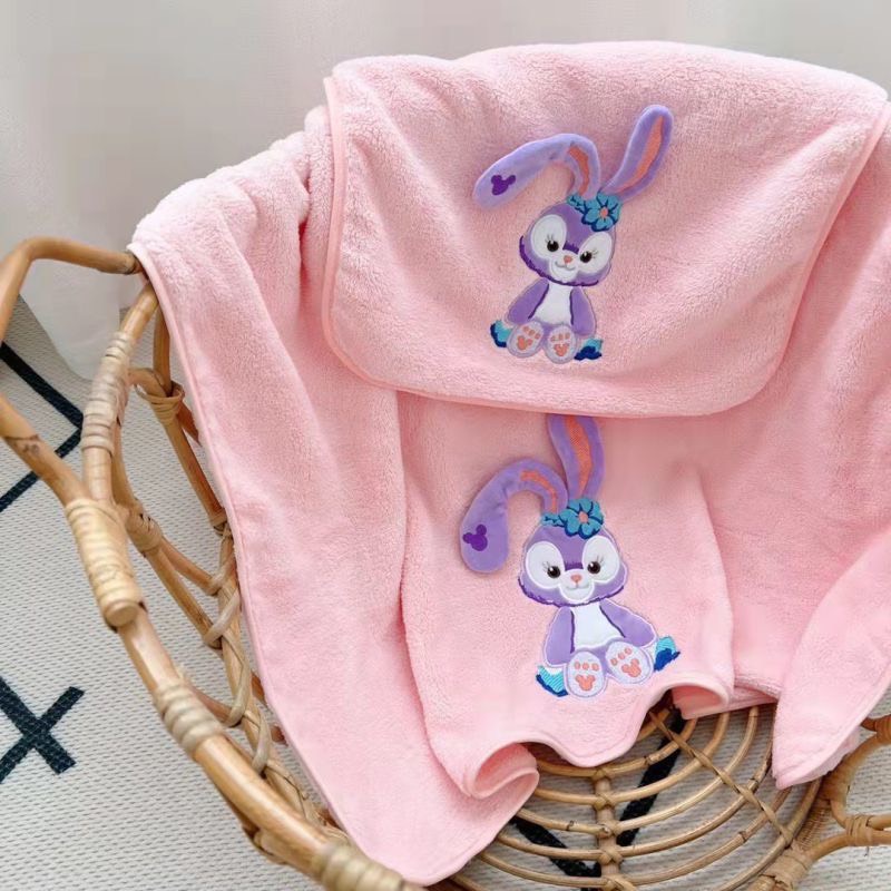 Set Khăn Tắm Kèm Khăn Mặt Thỏ Tím Mềm Mại Cho Bé - Jumping Beans Official Store
