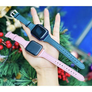 Dây da nhỏ bản mỏng siêu dễ dương dành cho apple watch