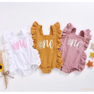 Bộ áo liền quần in họa tiết hoa hướng dương xinh xắn cho bé gái