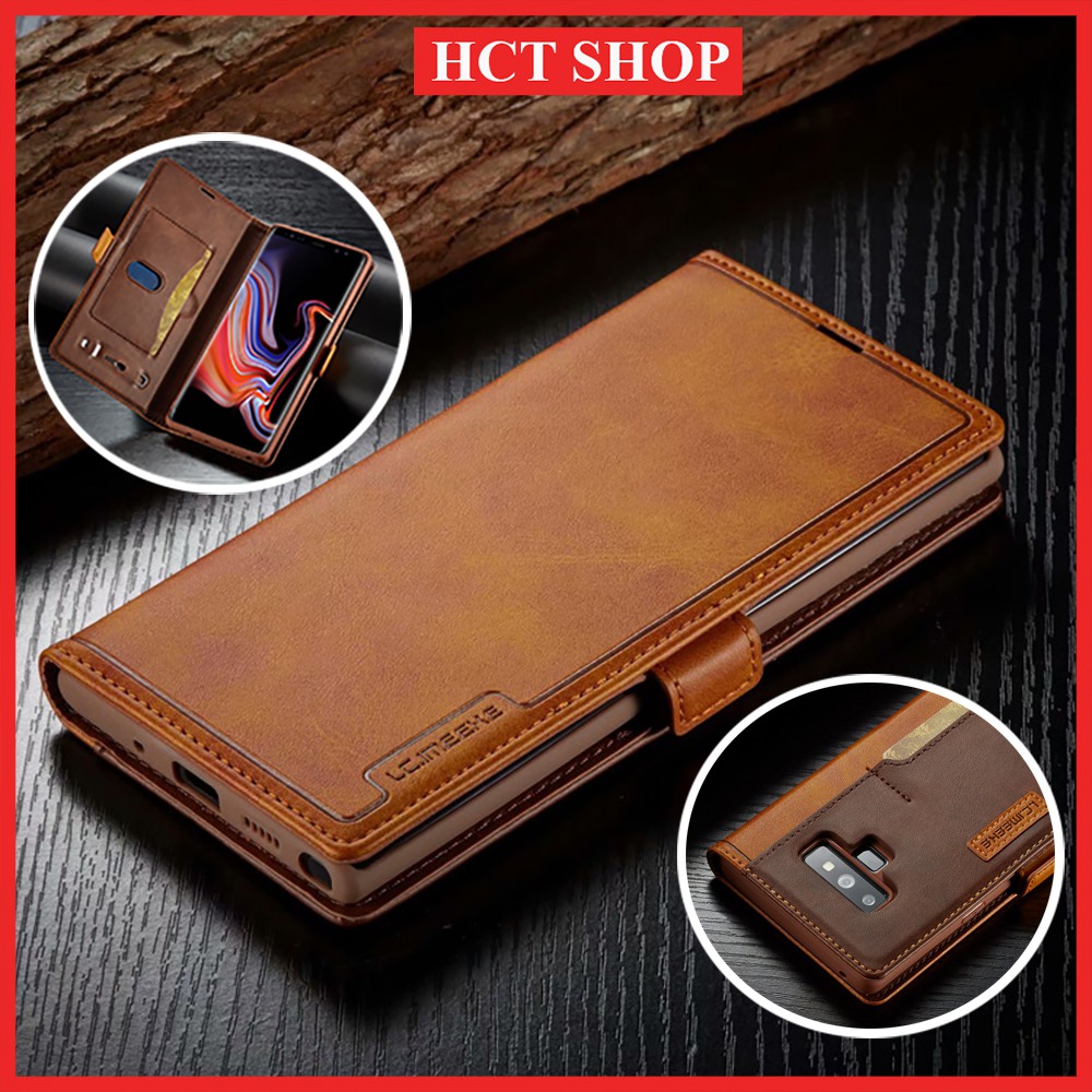 Bao da gập điện thoại Samsung Galaxy Note 9 cao cấp chính hãng LC có ngăn để thẻ