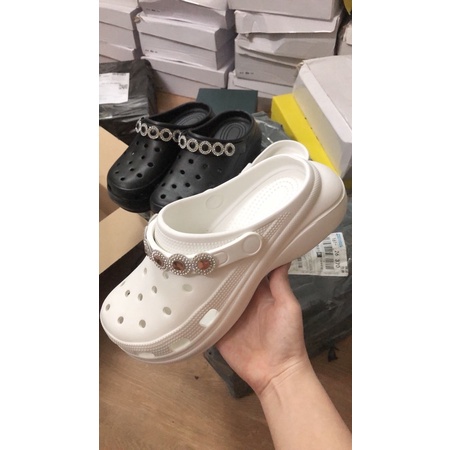 ORDER Dép CROSS 2021 nền tảng mới giày cao gót có lỗ khoan giày Baotou đi biển fullsz 34 - 40 VIP