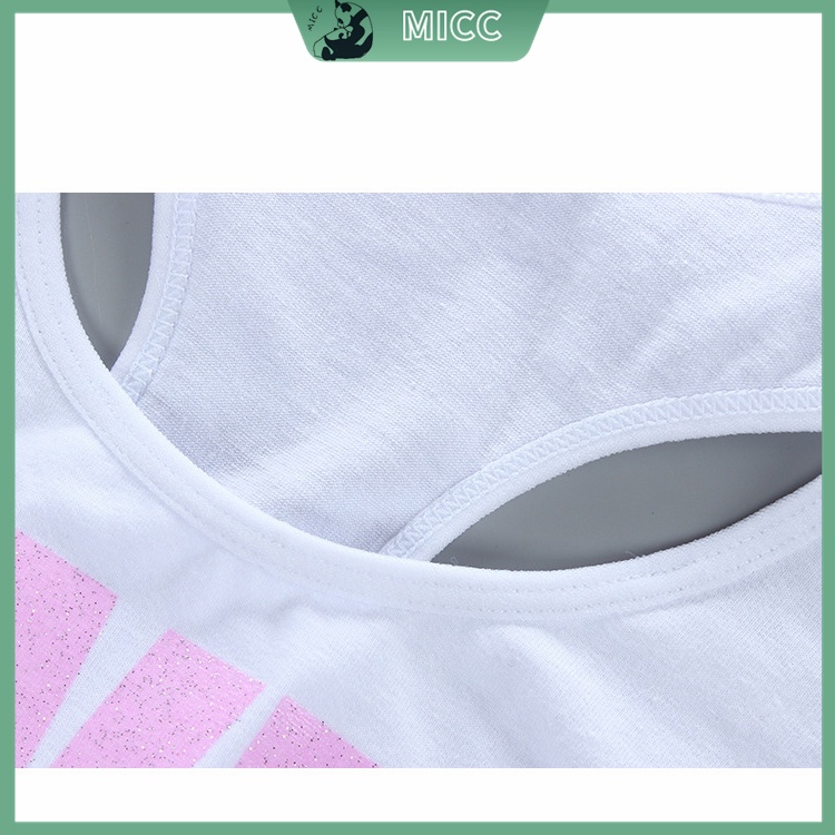 Áo Ngực Cotton Màu Trắng Đen In Chữ LOVE Cho Bé Gái