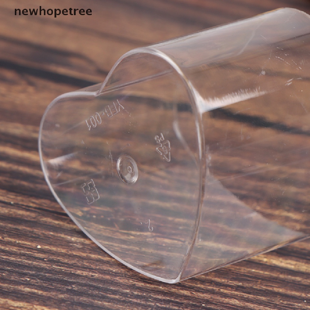 Bộ 12 Cốc Nhựa Đựng Món Tráng Miệng Mini Hình Trái Tim 70ml