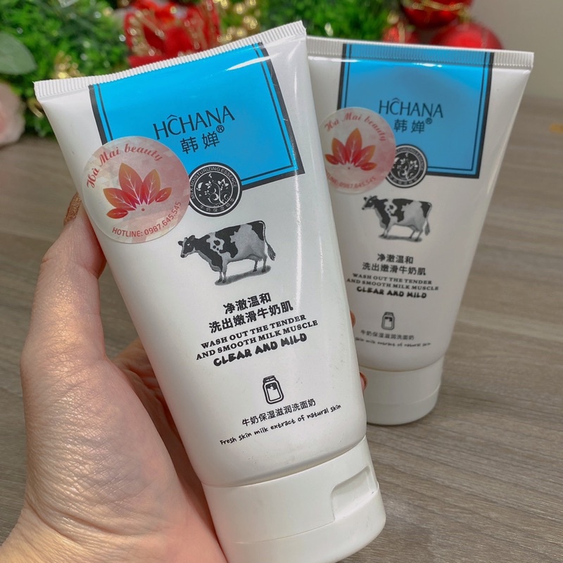 Sữa rửa mặt bò sữa HCHANA nội địa trung 100g