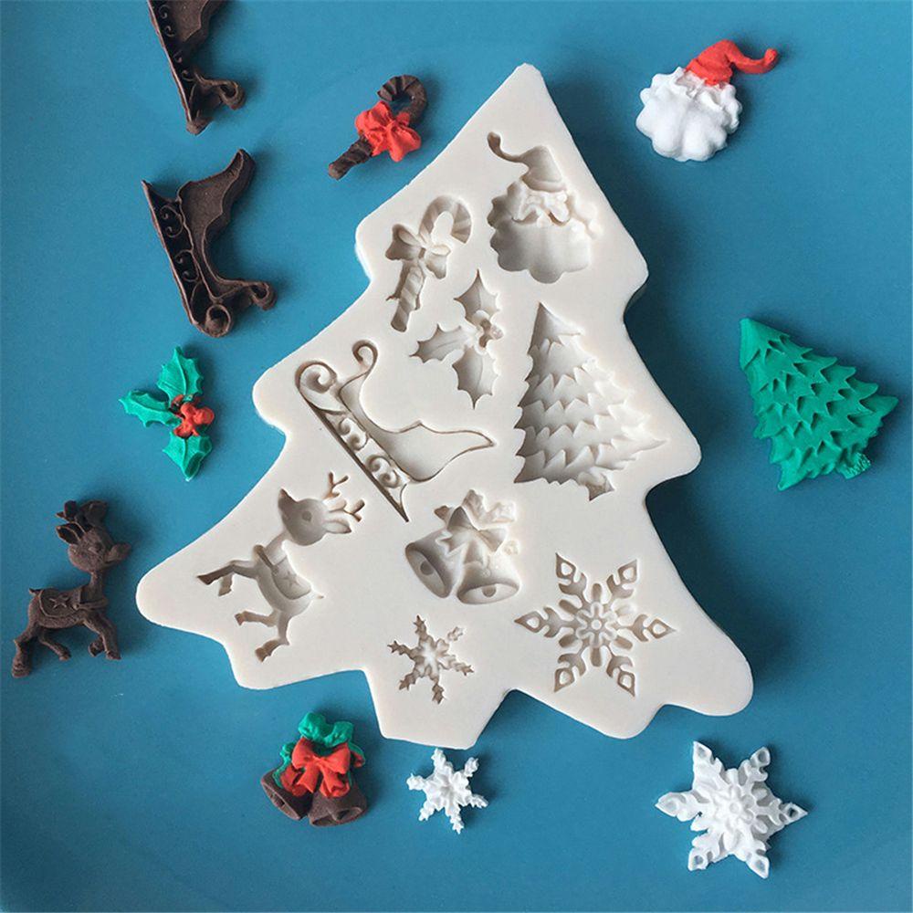 YOLA Khuôn Silicone Nhấn Bánh Hình Ông Già Noel
