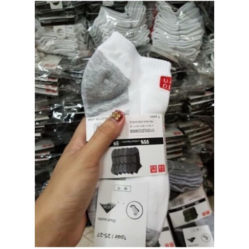 Combo 5 Ttất uniquilo cổ ngắn cao cấp