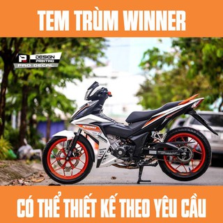 Tem Trùm Winner Petronas trắng cam Đẹp - Có thể thiết kế theo yêu cầu khách hàng