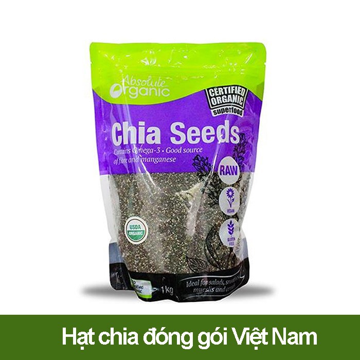 CHÍNH HÃNG Hạt chia Úc Absolute Organic mới nhất (1KG)