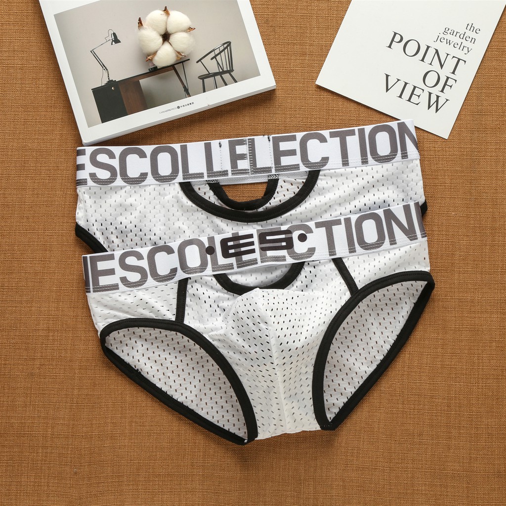 Quần lót nam quần lót lưới thở rỗng phía trước và phía sau quần lót thời trang es