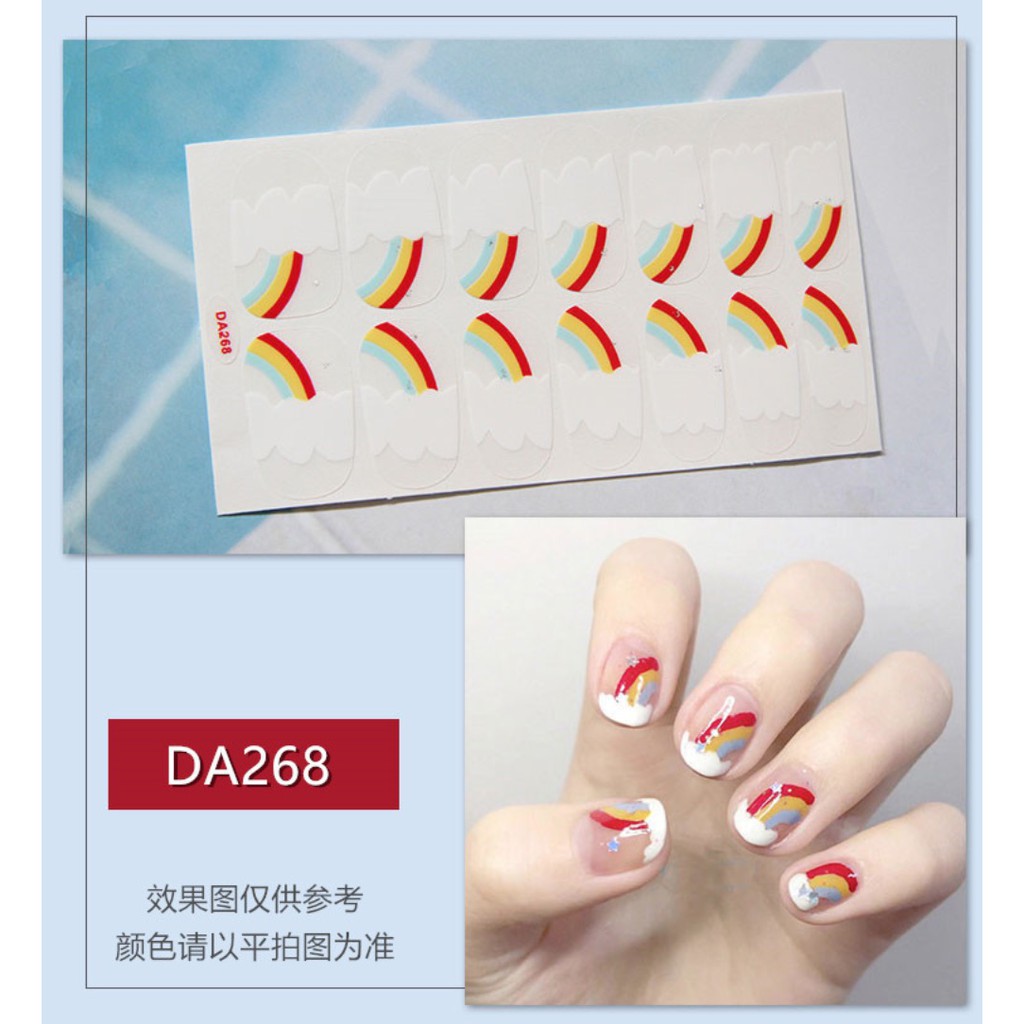 [Mã COSBEST27 giảm 10% đơn 250K] Bộ dán móng tay gồm 14 nail stick không thấm nước DA261-DA280 | BigBuy360 - bigbuy360.vn