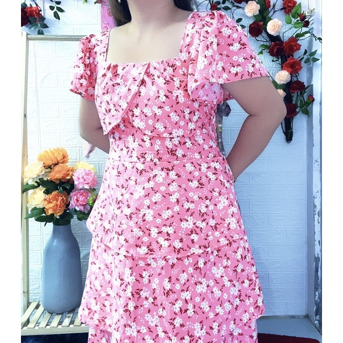 ĐẦM HOA NHÍ 3 Tầng MẪU HÈ 2022