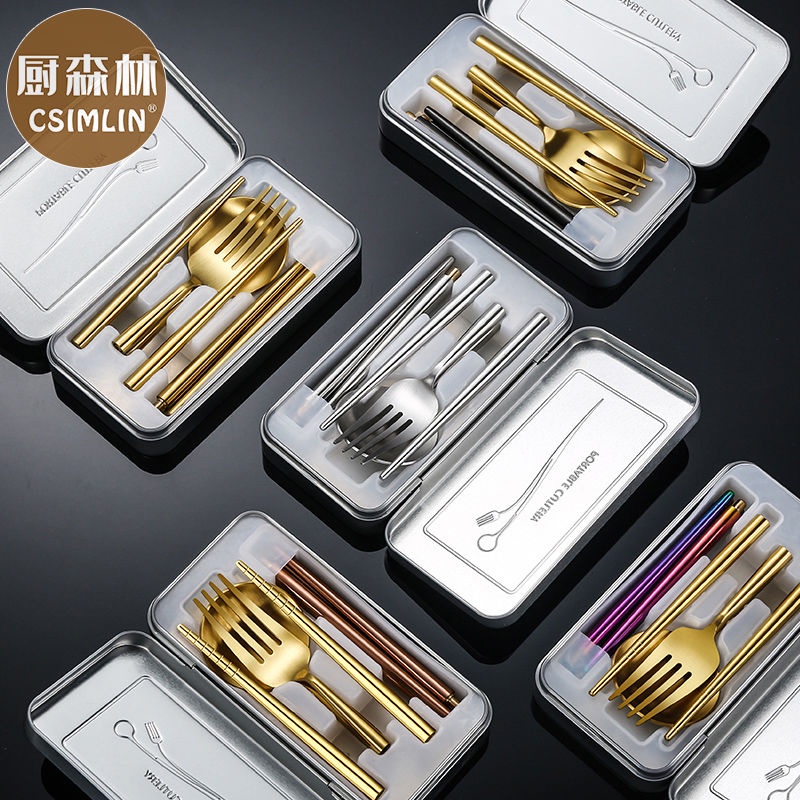 Bộ Muỗng Đũa Nĩa Csimlin Gấp Gọn Kiểu Dáng Dễ Thương Tiện Dụng Mang Theo Du Lịch / Văn Phòng#9.2
