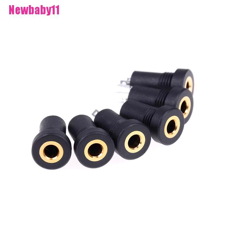 Bộ 2 Đầu Cắm Âm Thanh 3.5MM 3 Cực Màu Đen Chất Lượng Cao