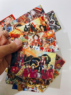 Set 45 sticker onepiece vuông chống thấm nước