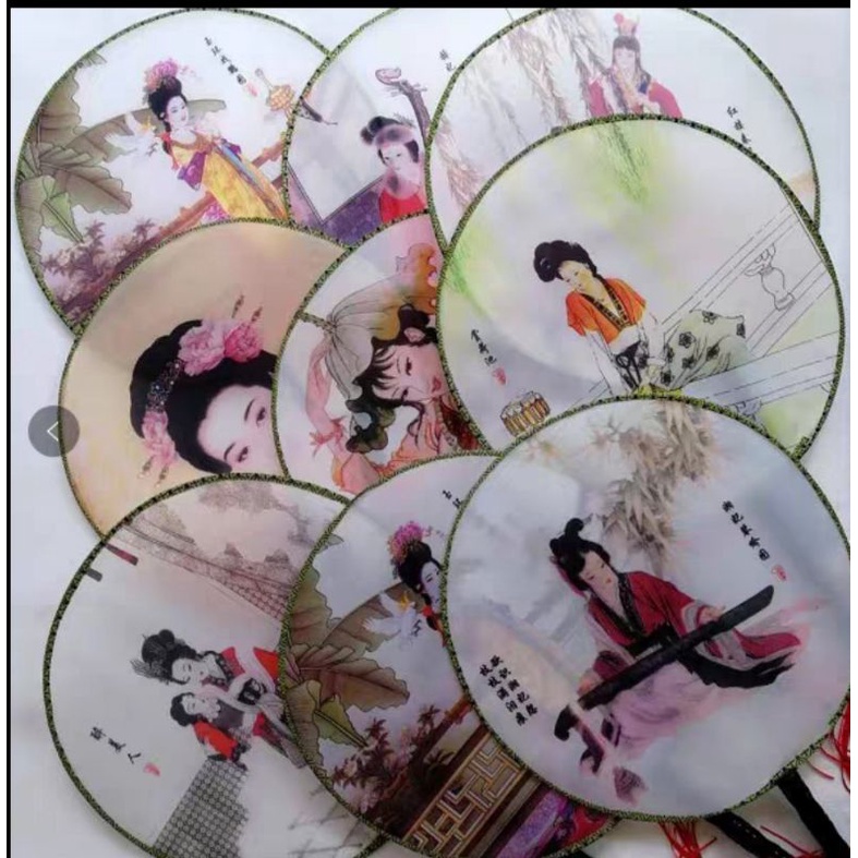 Quạt tròn cổ trang chị hằng nga cho bé chụp hình trung thu