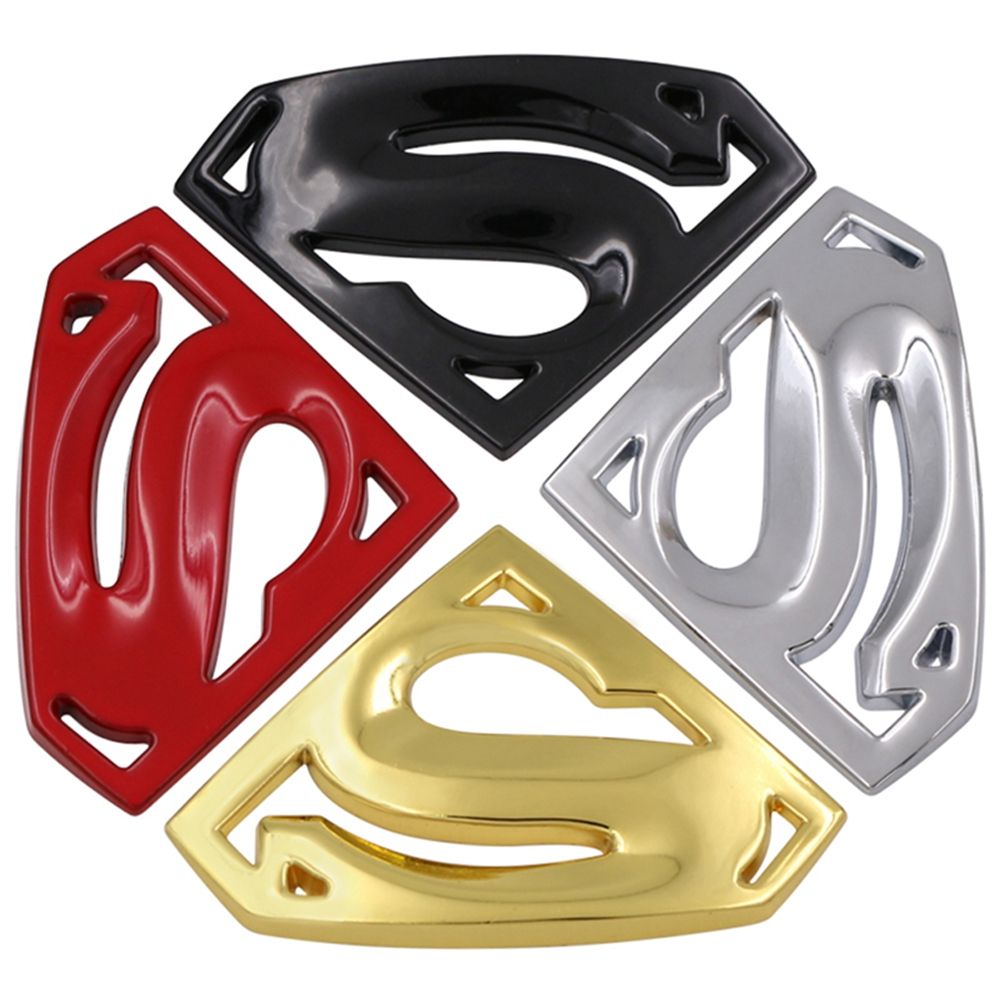 Miếng Dán Logo Superman 3d Bằng Kim Loại Nhiều Màu Trang Trí Xe Hơi / Xe Máy