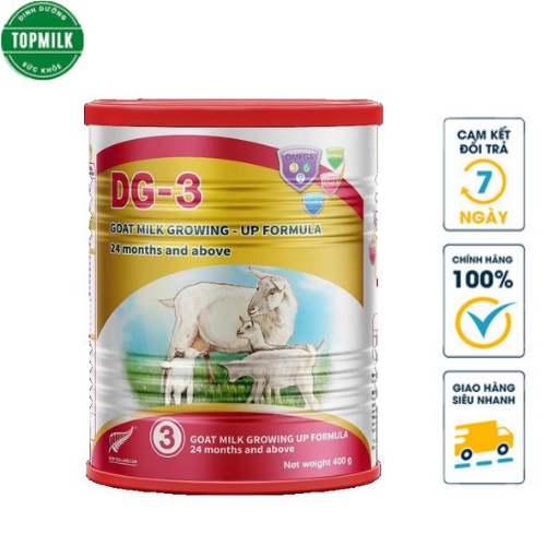 Sữa dê DG 1 -DG 2 - DG 3 hộp 400gr trẻ dị ứng đạm sữa bò uống được