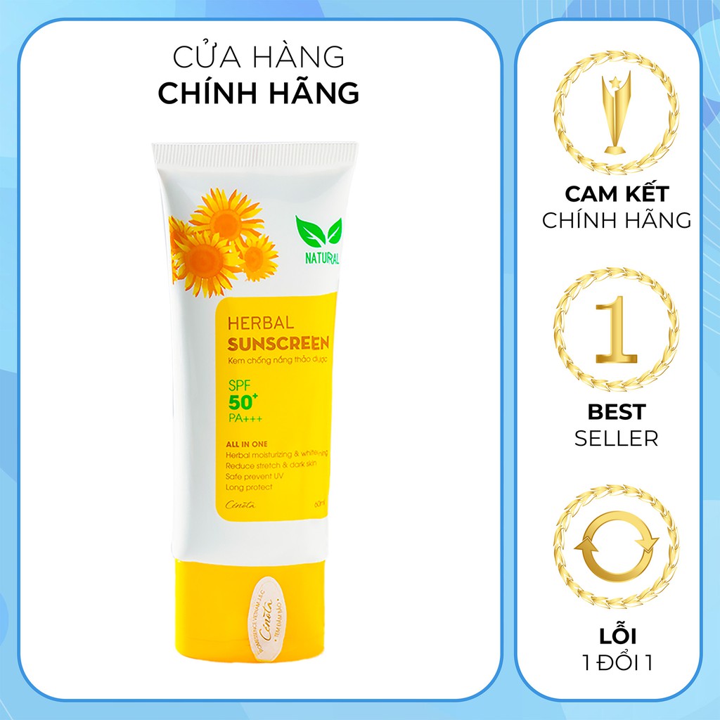 Kem chống nắng thảo dược Cénota, kem chống nắng Herbal Sunscreen - CN01